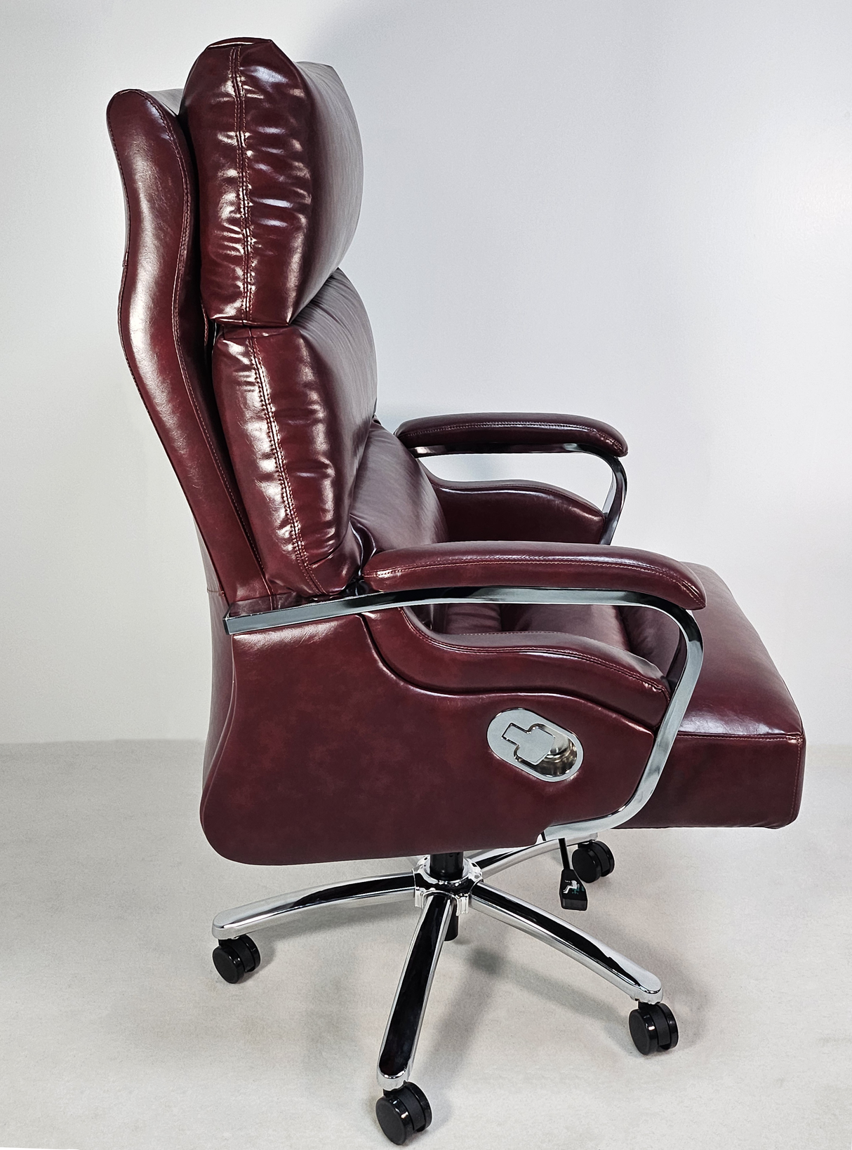 Modern Reclining Burgundy Leather High Back Executive Office Chair - HB-263A