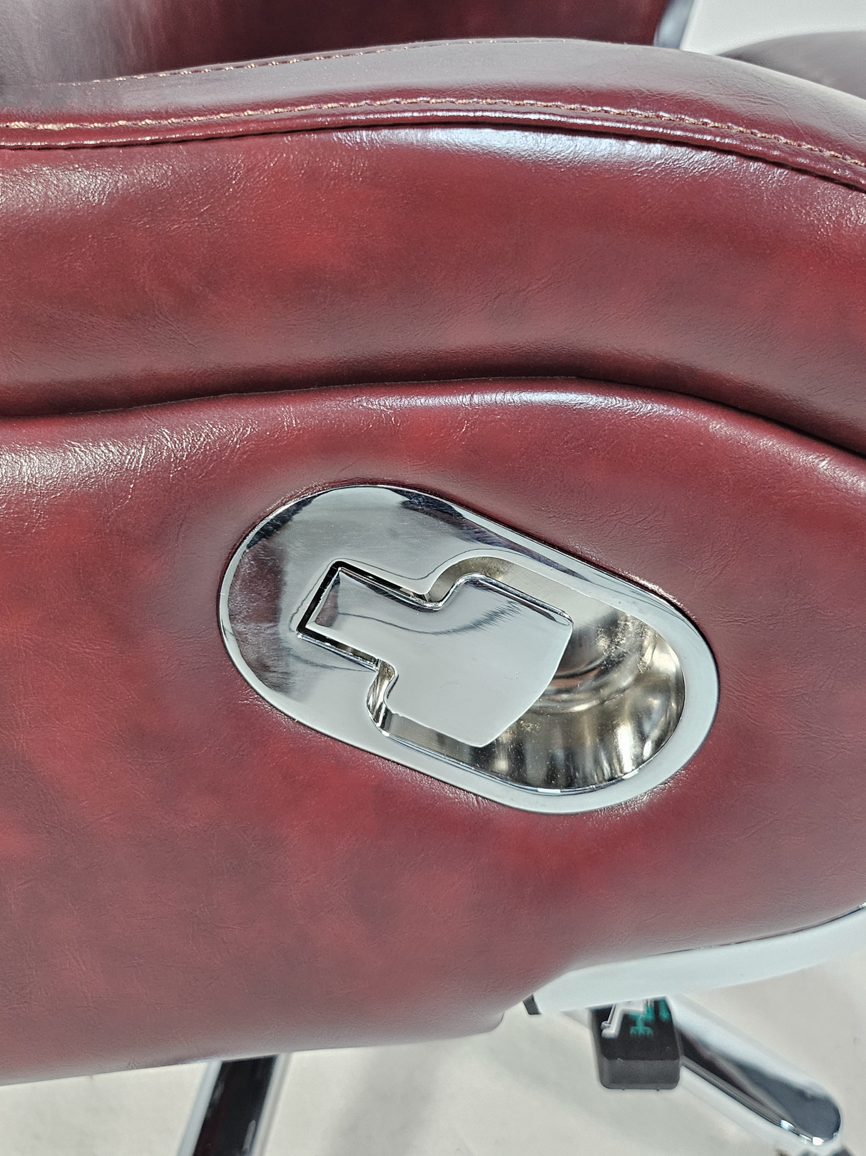 Modern Reclining Burgundy Leather High Back Executive Office Chair - HB-263A