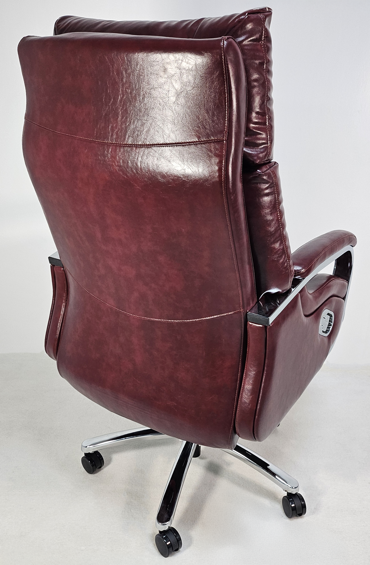 Modern Reclining Burgundy Leather High Back Executive Office Chair - HB-263A