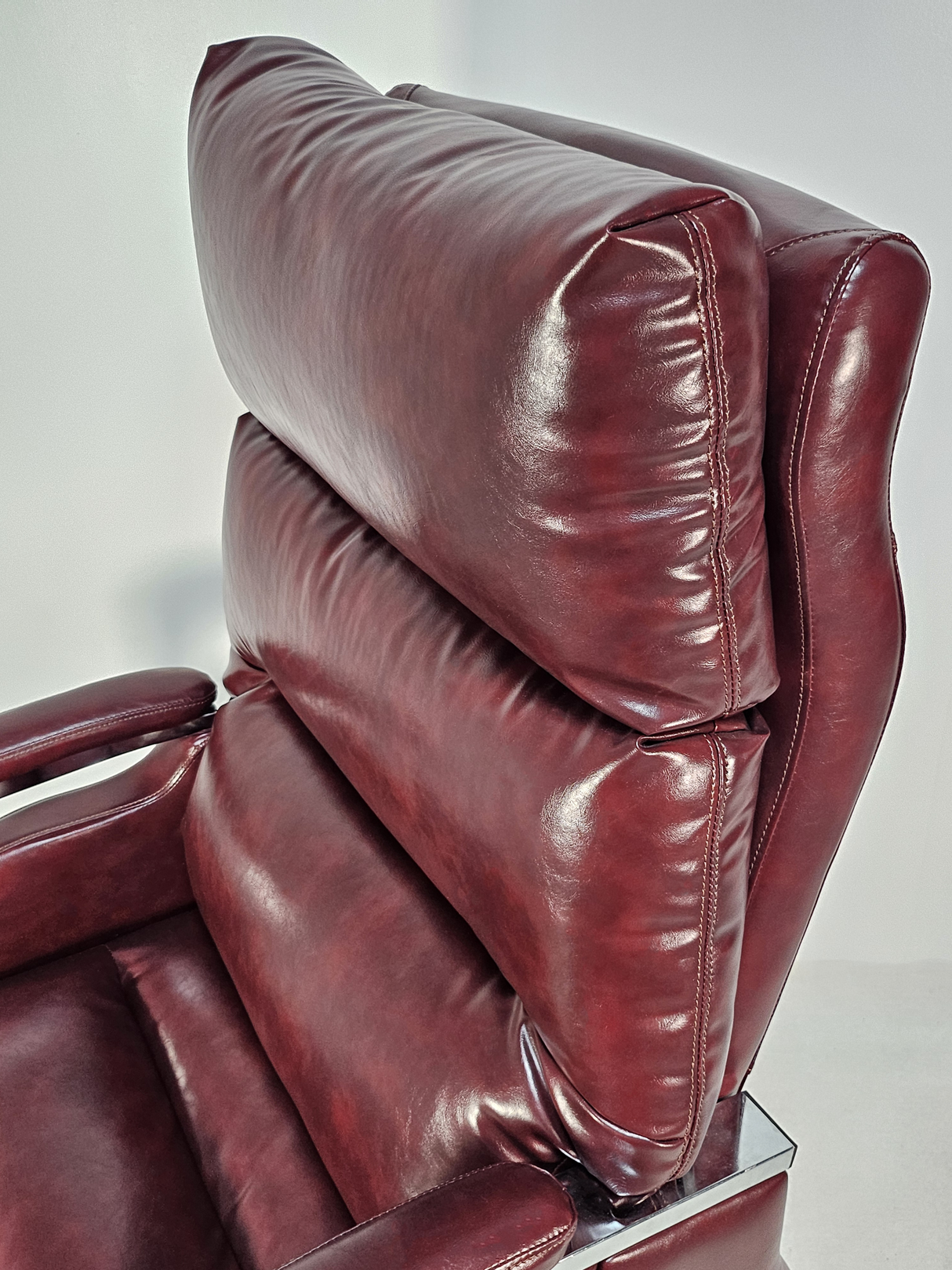 Modern Reclining Burgundy Leather High Back Executive Office Chair - HB-263A