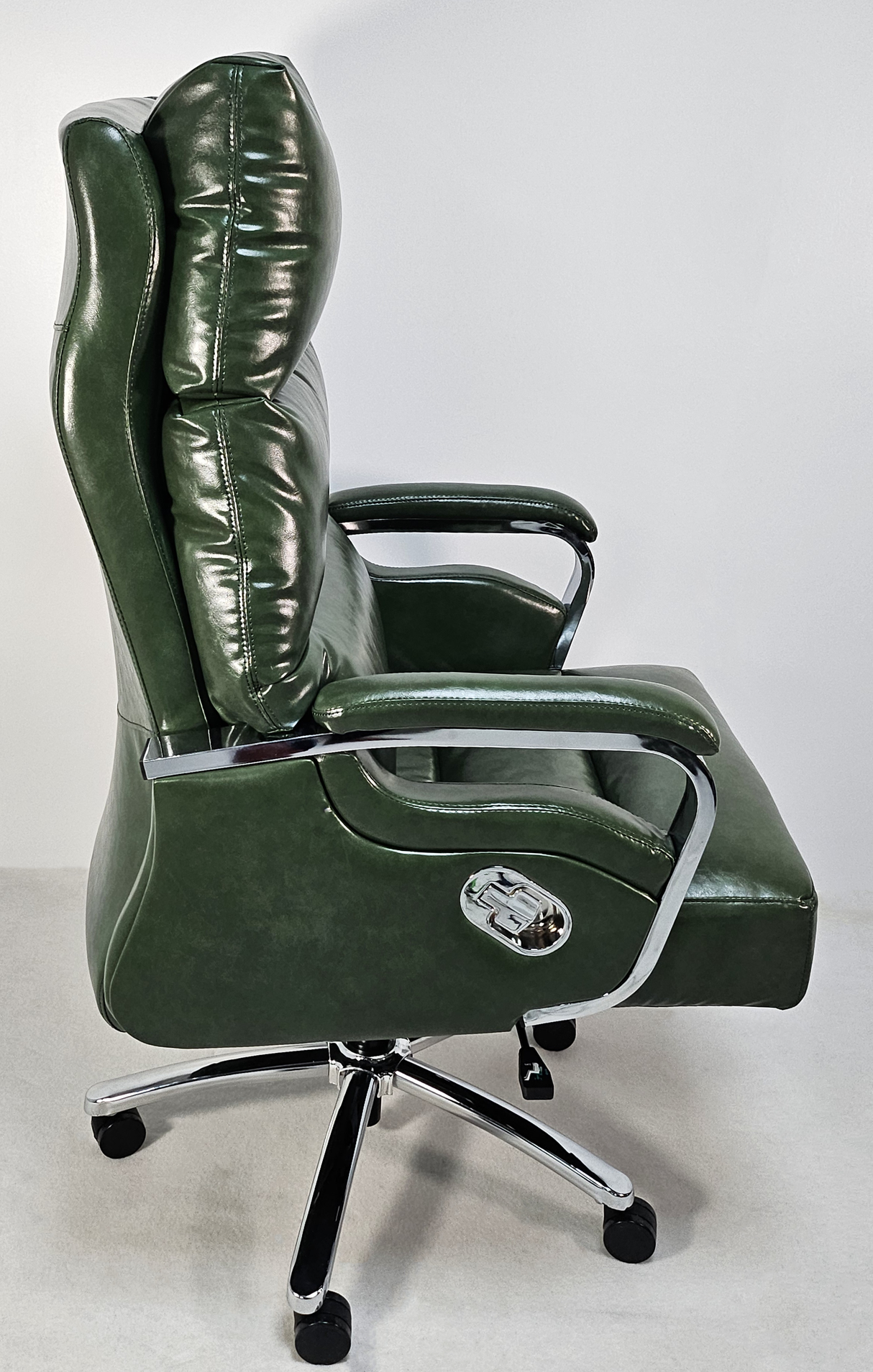 Modern Reclining Green Leather High Back Executive Office Chair - HB-263A