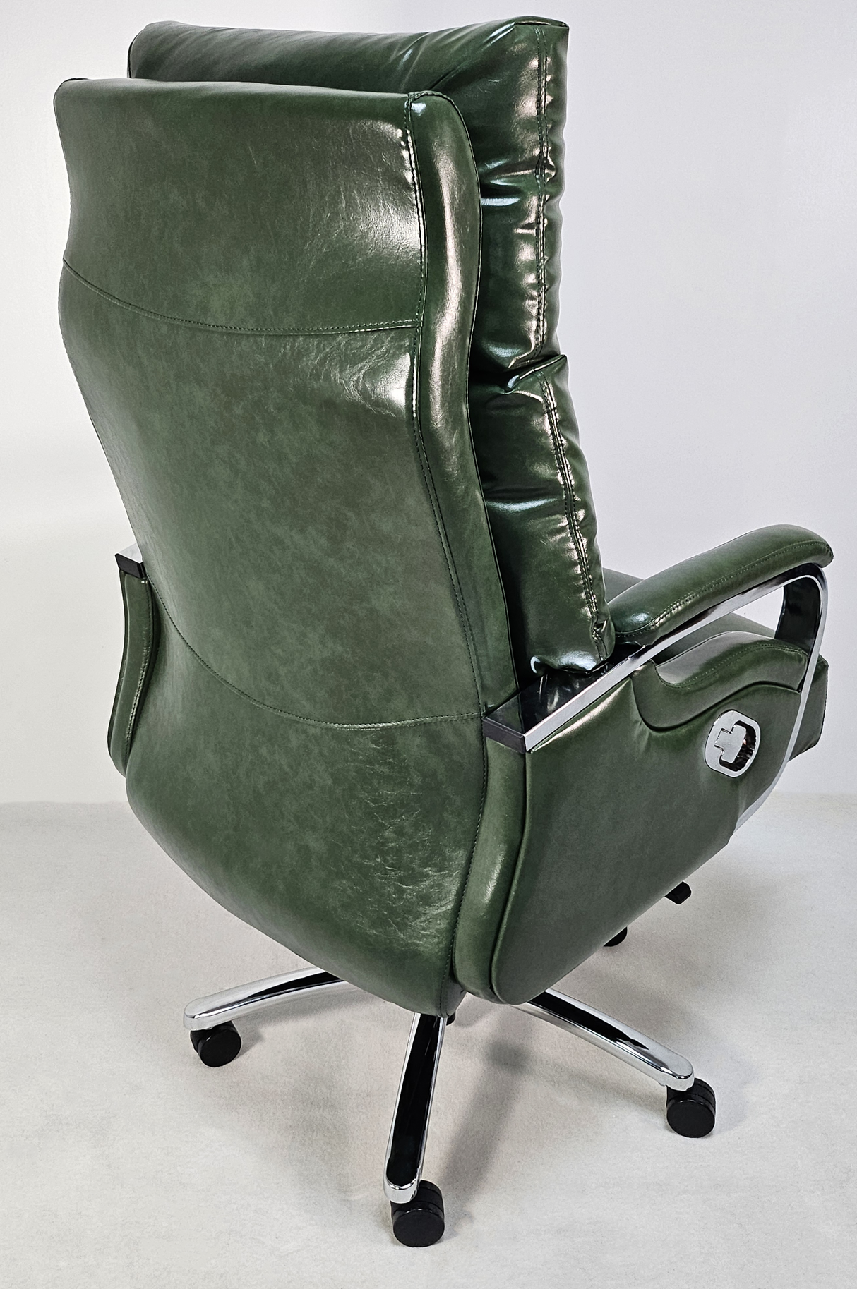 Modern Reclining Green Leather High Back Executive Office Chair - HB-263A