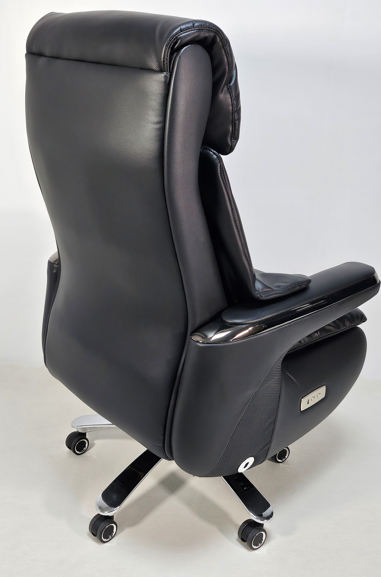 Electric Reclining Executive Leather Office Chair with USB A Charging Port - Black -  A2320