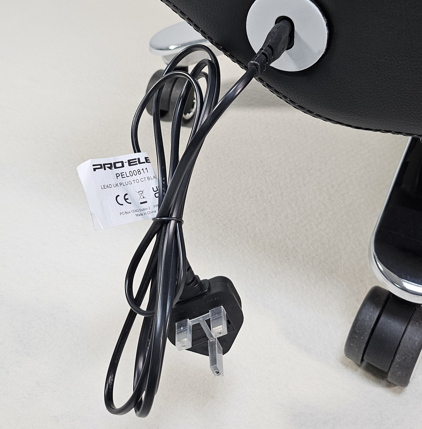 Electric Reclining Executive Leather Office Chair with USB A Charging Port - Black - A2321