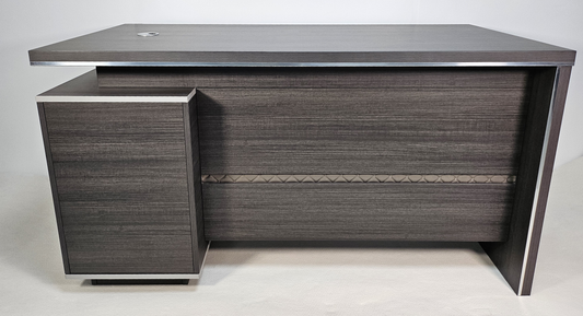 Modern Home Grey Oak Executive Office Desk with Built in Storage - 1200mm, 1300mm, 1400mm or 1500mm - DG25-D08