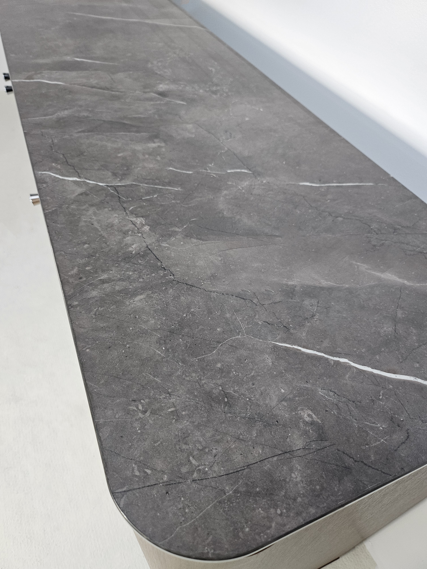 Premium Modern Four Door Cupboard with Glass Doors in American Walnut Melamine - 2000mm - DG27-S05