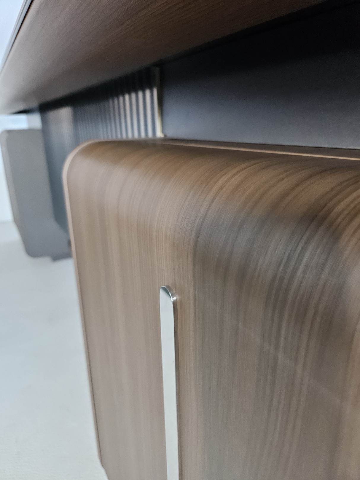 Premium Large Executive Corner Office Desk in American Walnut Melamine - Desktop Power Included - 2800mm - DG27-D022