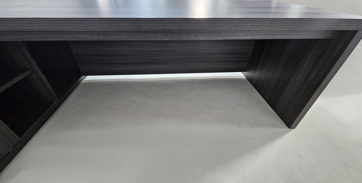 Modern Grey Oak Executive Corner Desk with Storage - 2400mm - CF-CRN-H