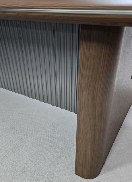 Premium Executive Boardroom Table in American Walnut Melamine - Desktop Power Included - 3600mm - DG27-C03
