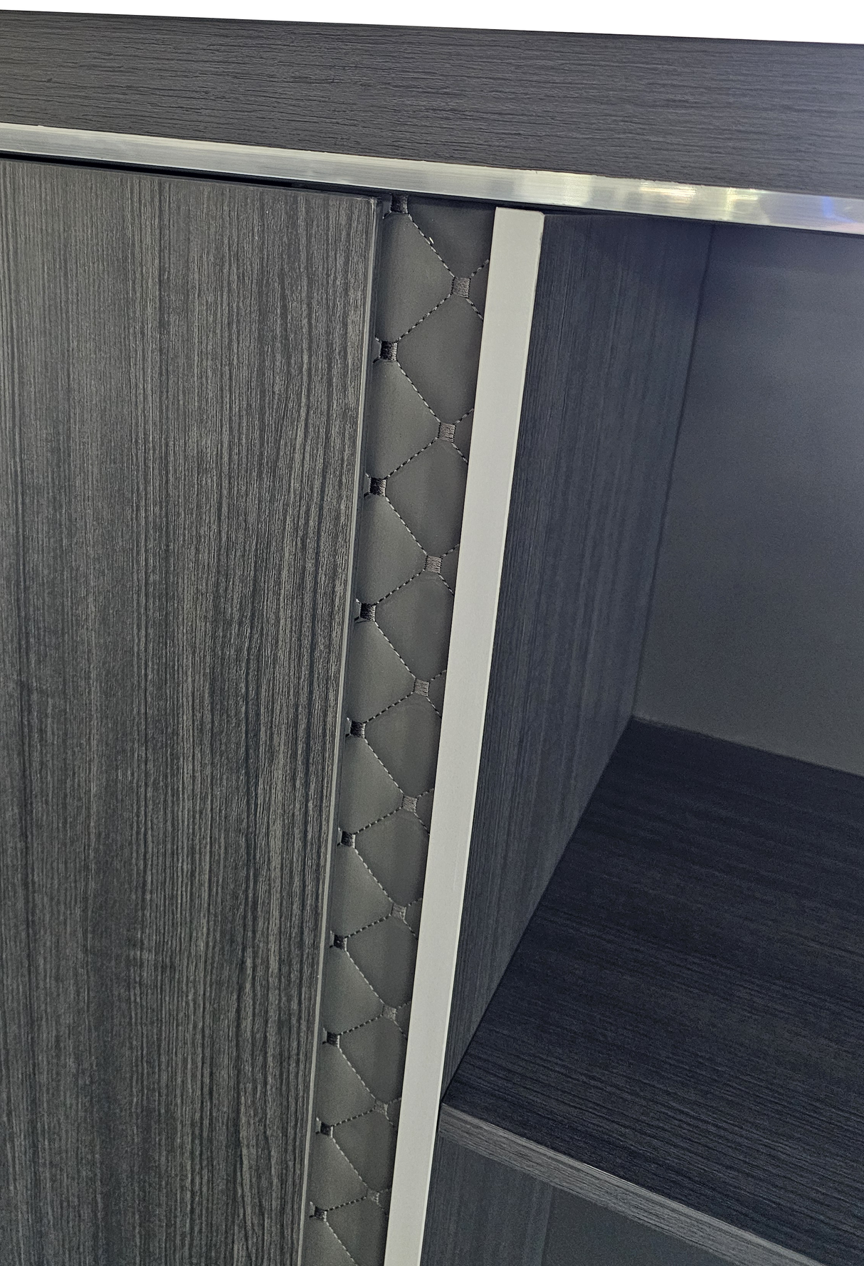 Extra Large Modern Grey Oak Bookcase with Open Shelving - 2400mm - DG25-S0124