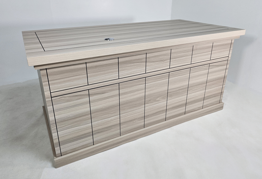 Modern Twin Pedestal Home Executive Office Desk in Ash - 1600mm - HSN009