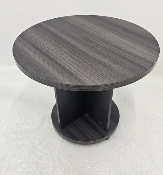 Modern Grey Oak Round Coffee Table - 600mm - J01
