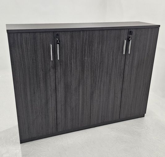 Modern Grey Oak Four Door Tall Cupboard - 1600mm Wide - DG19-S0616-04