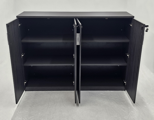 Modern Grey Oak Four Door Tall Cupboard - 1600mm Wide - DG19-S0616-04