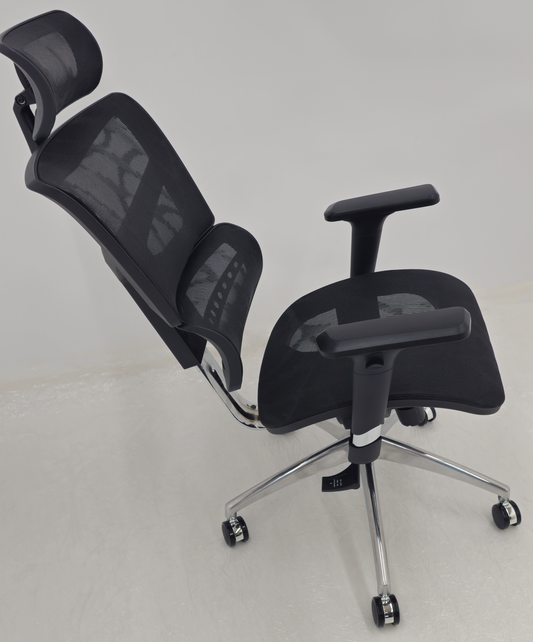 Ergonomic Black Mesh Office Chair with Adjustable Headrest & Lumbar Support - A9-DP