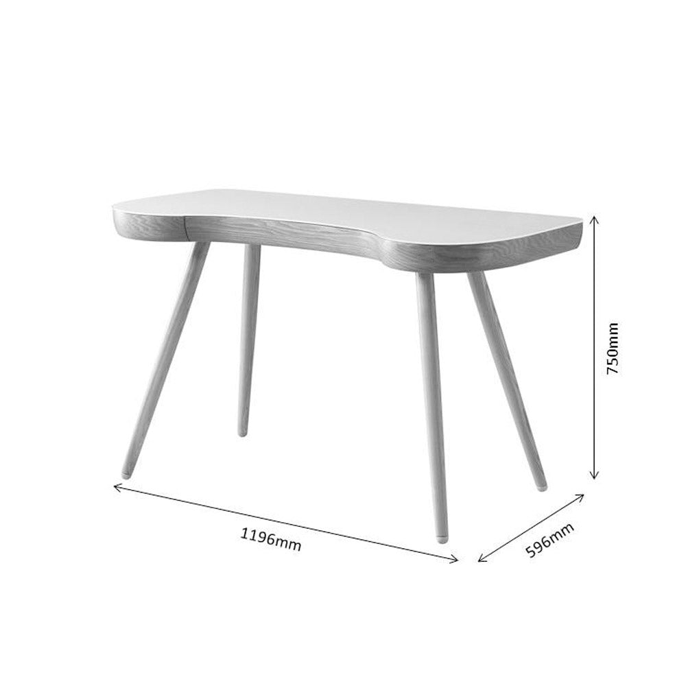 Contemporary Quality Home Glass Office Desk in Oak - 1200mm - PC714