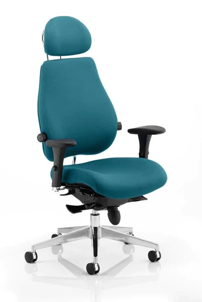 Chiro Plus Ultimate High Back Fabric Ergonomic Office Chair - Recommended by Leading UK Chiropractor Doctor