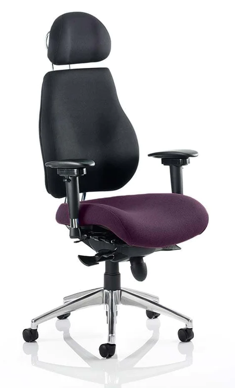 Chiro Plus Ultimate High Back Fabric Ergonomic Office Chair - Recommended by Leading UK Chiropractor Doctor