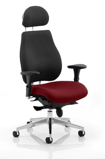 Chiro Plus Ultimate High Back Fabric Ergonomic Office Chair - Recommended by Leading UK Chiropractor Doctor