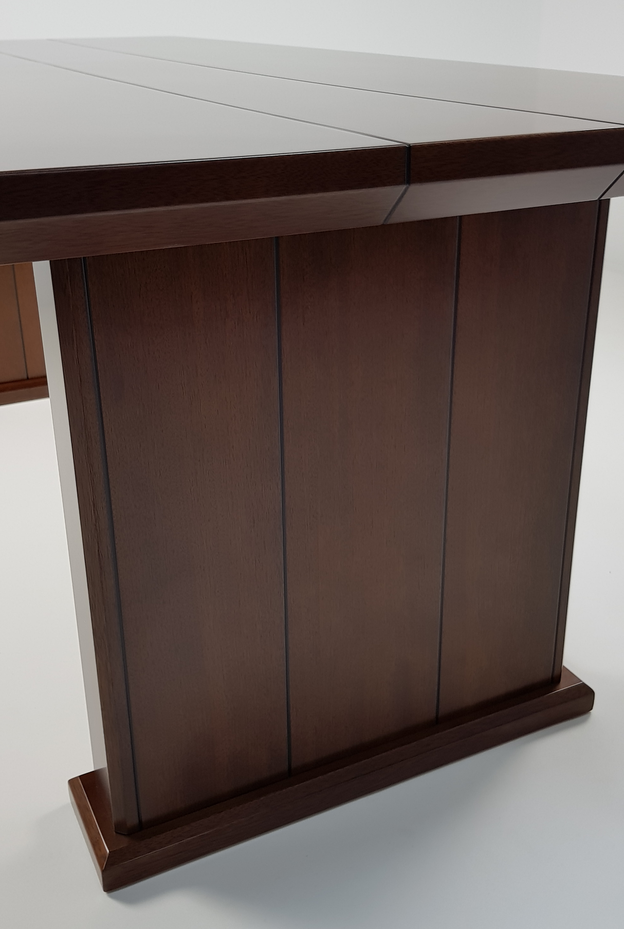 Real Wood Veneer Executive Boardroom Table in Light Walnut - 2400mm - 517-Walnut