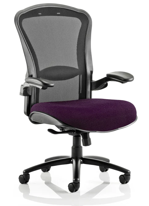 Houston Fabric and Mesh Heavy Duty Office Chair - Up to 32 Stone
