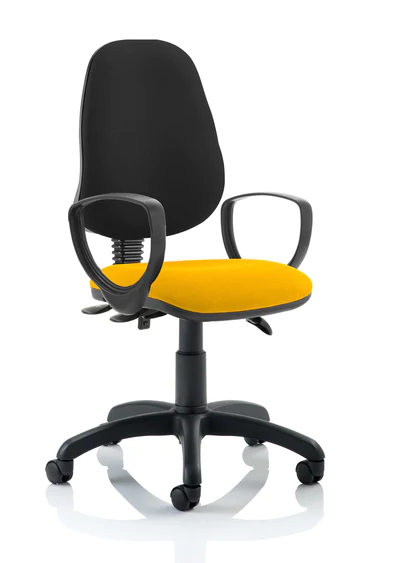 Eclipse 3 Plus Fabric Operator Office Chair - Optional Colour and Armrests