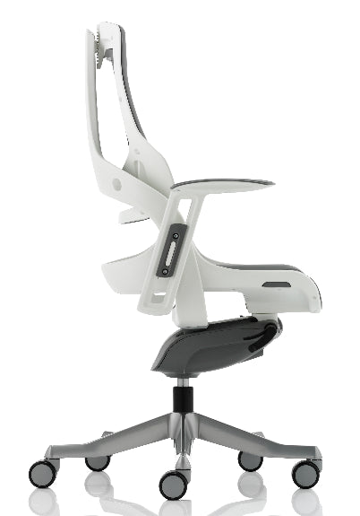 Zure Elastomer Grey Gel Ergonomic Office Chair - Optional Headrest