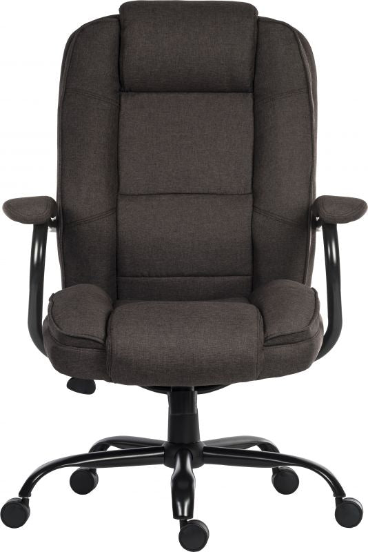 Heavy Duty Fabric Office Chair - Brown, Blue or Grey Option - GOLIATH-DUO - Up to 27 Stone
