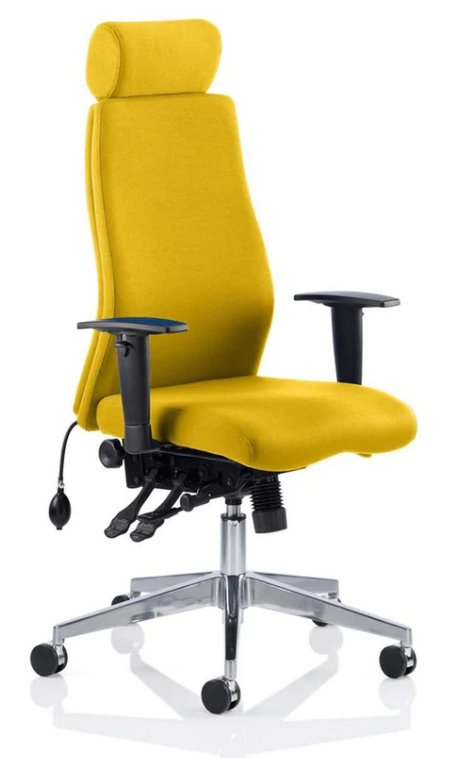 Onyx Fabric Ergonomic Posture Office Chair - Recommended by Leading UK Chiropractor Doctor