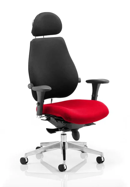 Chiro Plus Ultimate High Back Fabric Ergonomic Office Chair - Recommended by Leading UK Chiropractor Doctor