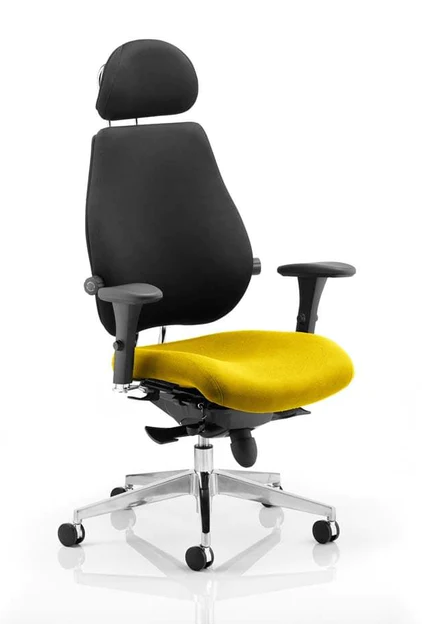 Chiro Plus Ultimate High Back Fabric Ergonomic Office Chair - Recommended by Leading UK Chiropractor Doctor