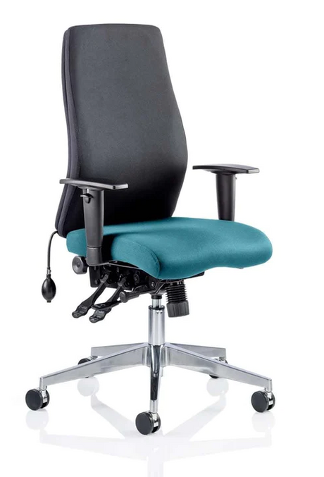 Onyx Fabric Ergonomic Posture Office Chair - Recommended by Leading UK Chiropractor Doctor