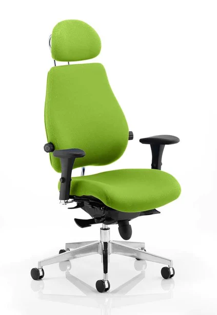 Chiro Plus Ultimate High Back Fabric Ergonomic Office Chair - Recommended by Leading UK Chiropractor Doctor