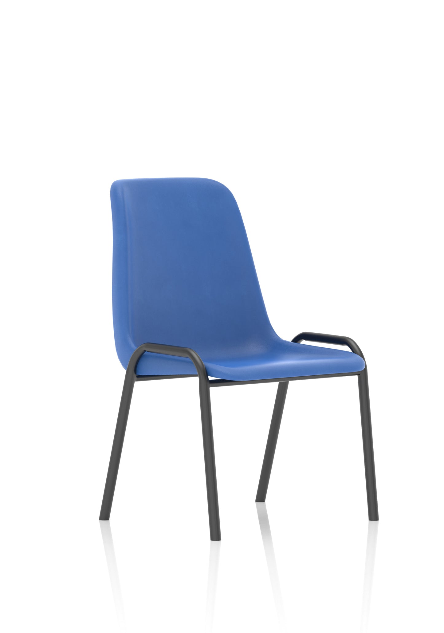 Polly Medium Back Stacking Polypropylene Visitor Chair - Black or Blue Option