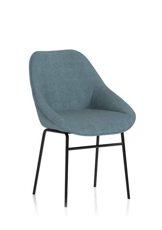 Hepscott Bistro Fabric Stool - Charcoal or Blue Colour Option