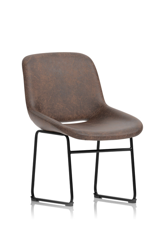 Stowe Bistro Stool in Faux Leather - Black or Brown Option