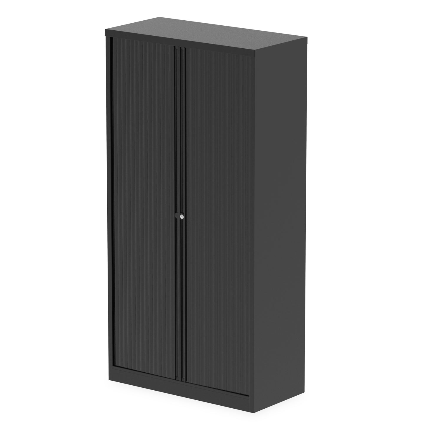 Qube by Bisley Metal Tambour Cupboard - 1000mm - Grey or Black