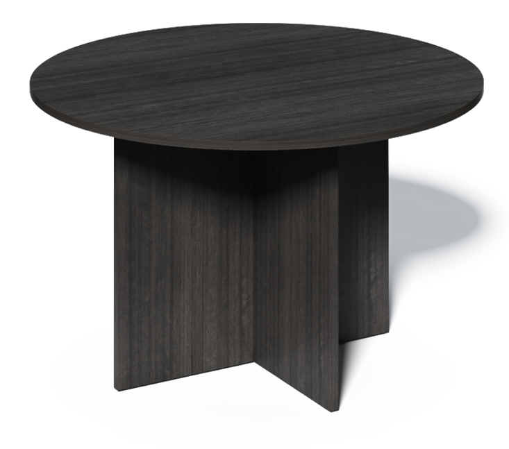 Budget Modern Grey Oak Round Meeting Room Table - 1000mm - CF-100
