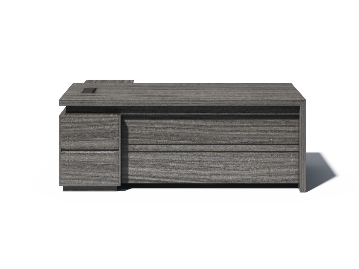 Modern Grey Oak Executive Corner Desk with Storage - 1600mm, 1800mm, 2000mm - CF-CRN-H