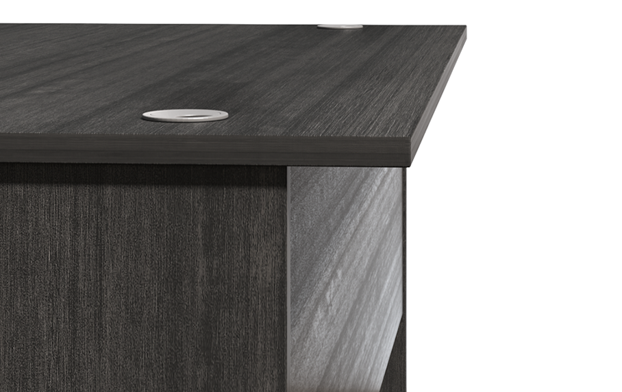 Modern Grey Oak Left Hand Corner Office Desk - 1600mm - CF-1612A