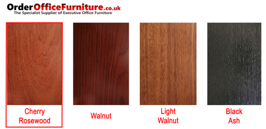Extra Large Luxury Cherry Rosewood Real Wood Veneer Executive Bookcase with Open Shelving - 4000mm - KM5B55