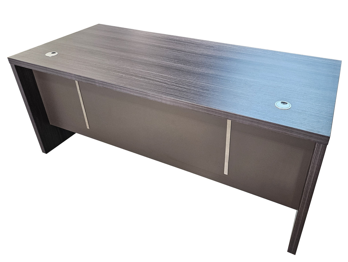 Modern Grey Oak Veneer Executive Office Desk - 1800mm - DG17-D18GR