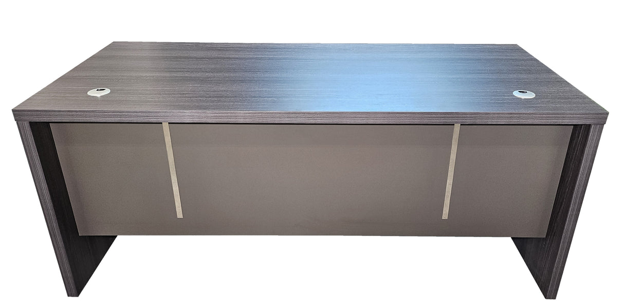 Modern Grey Oak Veneer Executive Office Desk - 2000mm - DG17-D20GR