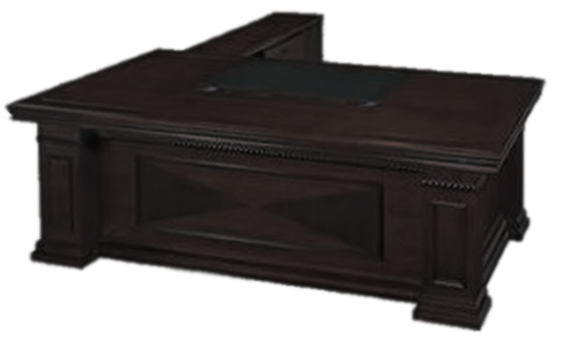 Elegant Executive Office Desk with Pedestal and Return - 1800mm / 2000mm / 2200mm / 2400mm - EMP-DSK38