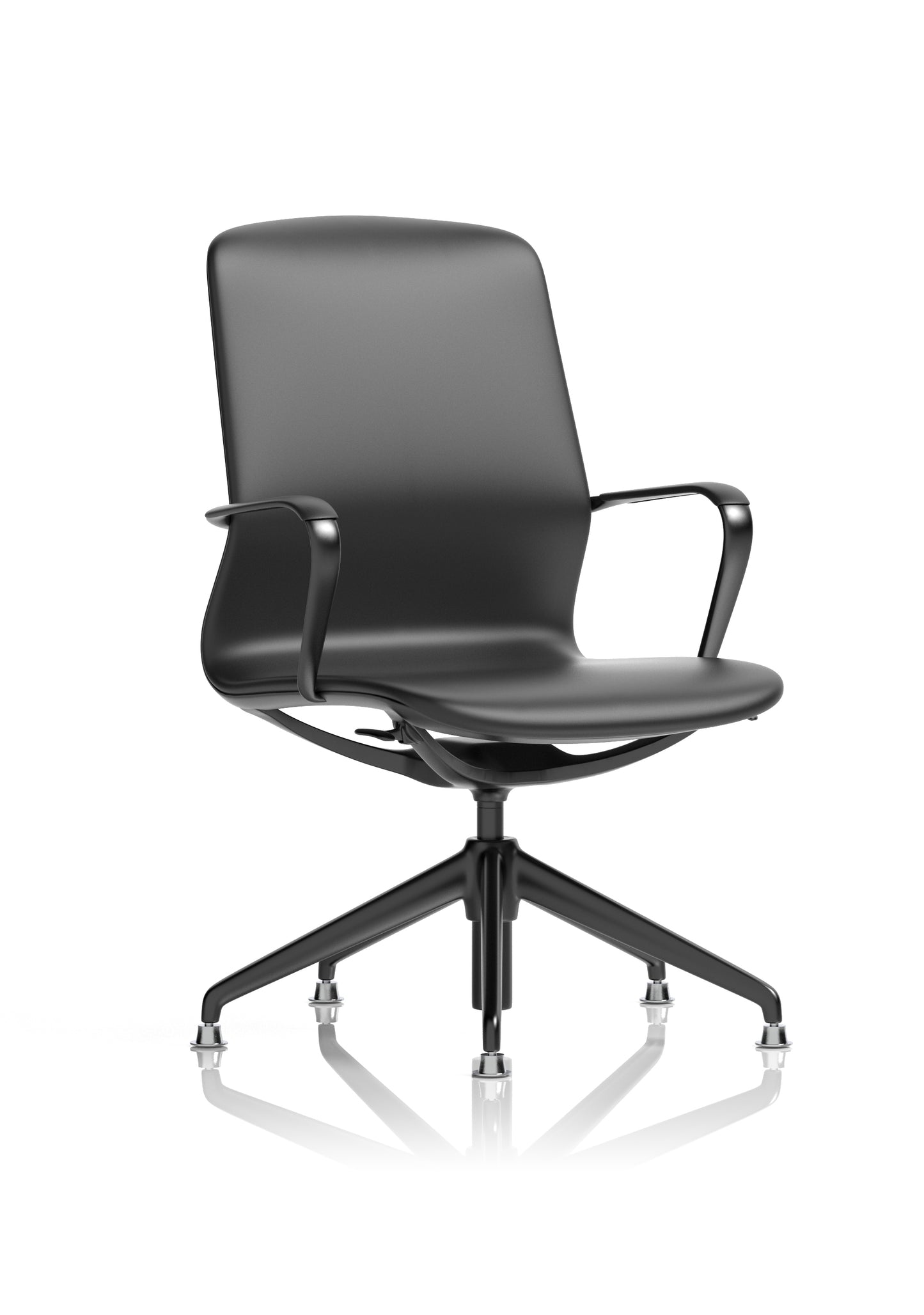 Lucia Medium Back Executive Office Chair - Optional Wheels or Gliders