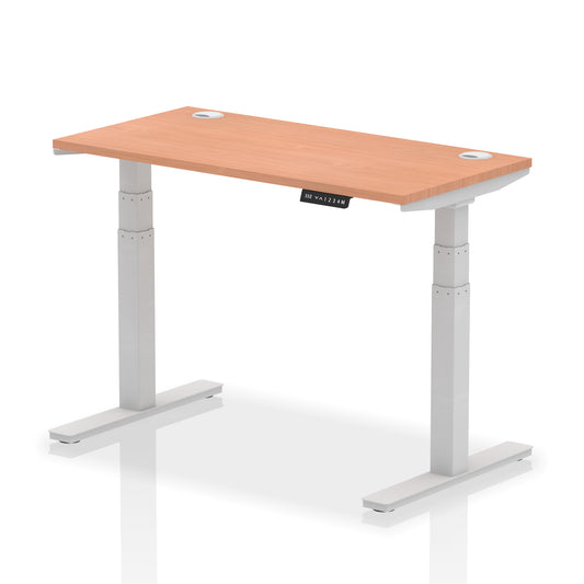Air Height Adjustable Slimline Desk With Cable Ports - 1200mm, 1400mm, 1600mm, 1800mm - Multiple Colour Options