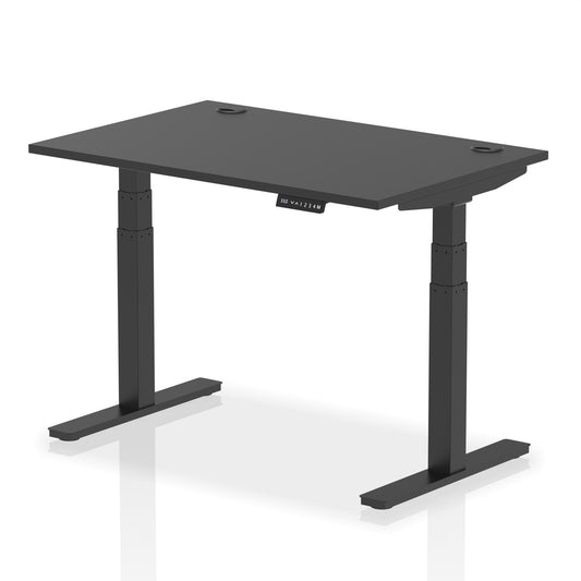 Air Height Adjustable Black Series Desk with Cable Ports - 1200mm, 1400mm, 1600mm, 1800mm