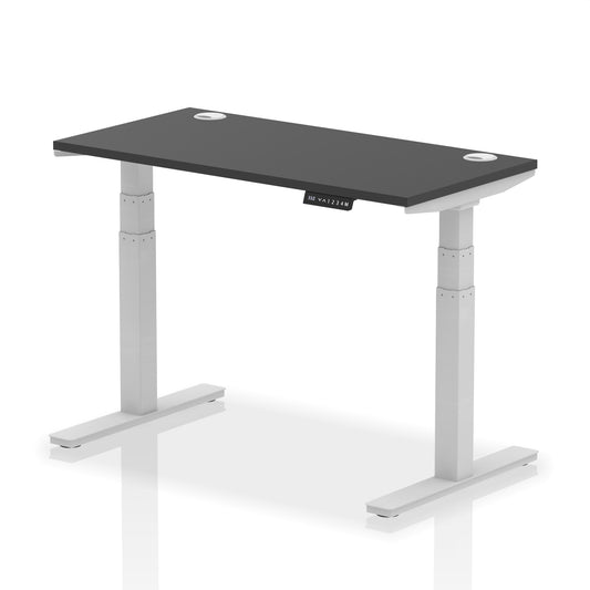 Air Height Adjustable Black Series Slimline Desk with Cable Ports - 1200mm, 1400mm, 1600mm, 1800mm