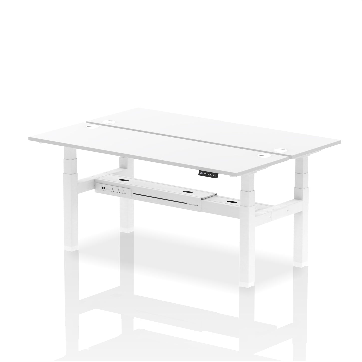 Air Back-to-Back Slimline Height Adjustable Bench Desk - 2 Person - 1200mm, 1400mm, 1600mm, 1800mm - Multiple Colour Options