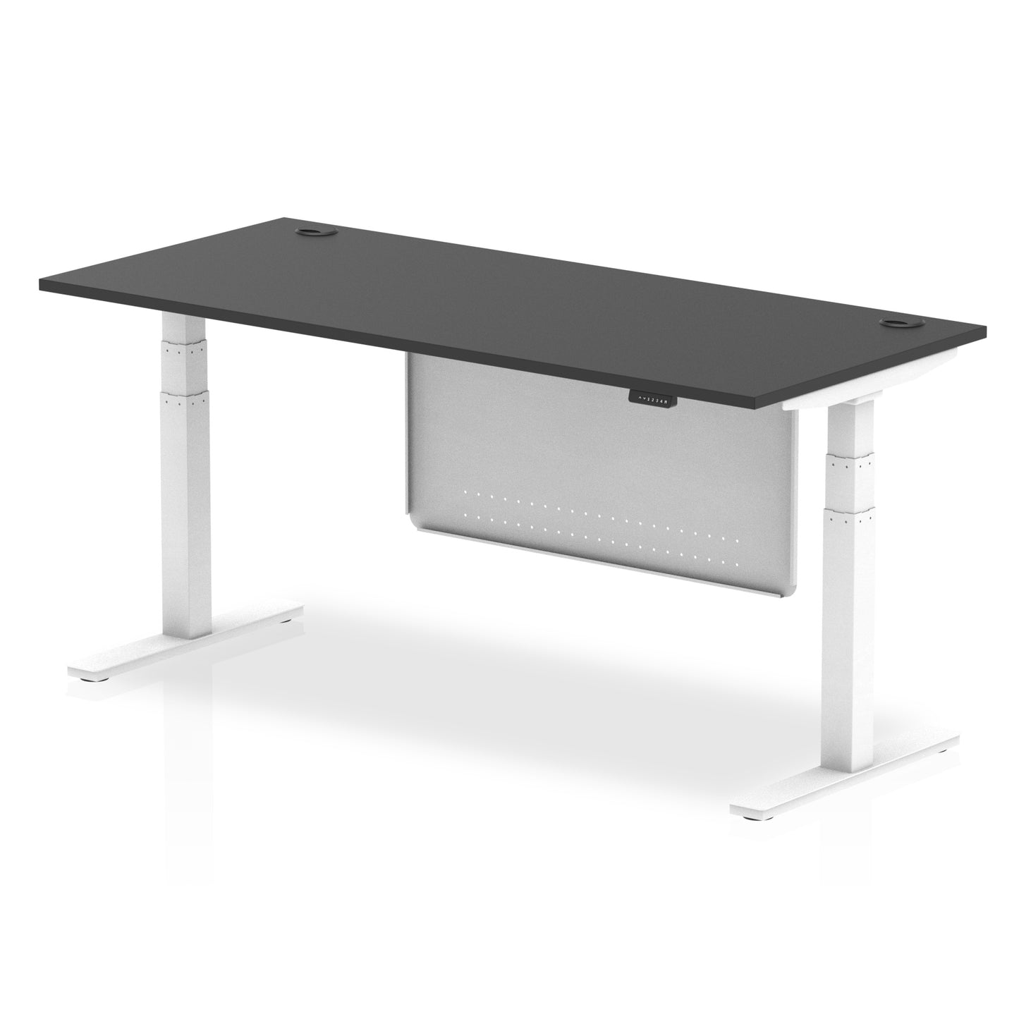 Air Height Adjustable Desk With Cable Ports With Steel Modesty Panel - 1200mm, 1400mm, 1600mm, 1800mm - Multiple Colour Options